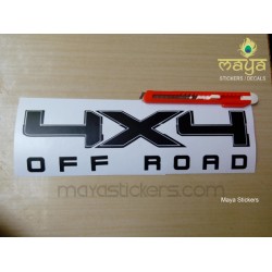 4 x 4 off road sticker for Thar, SUVs and other 4WD cars (custom colors available)